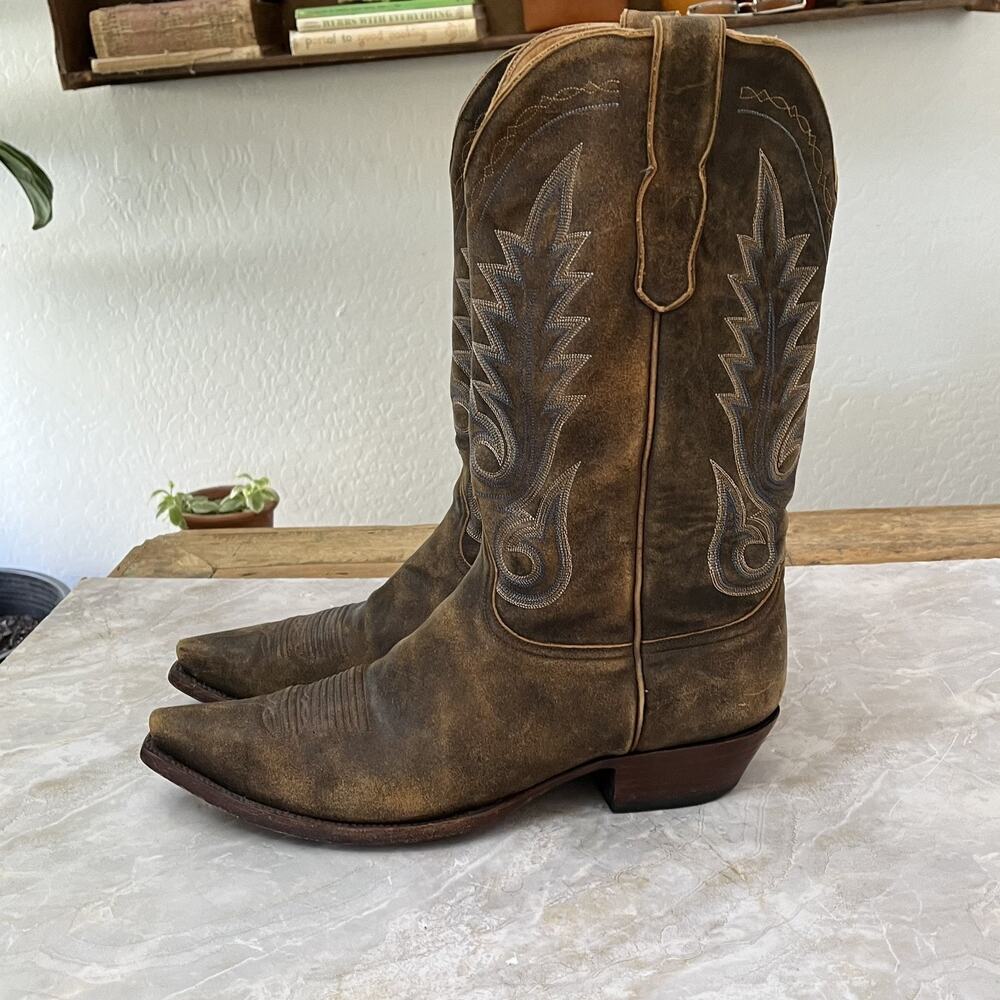 Boot Star by Old Gringo Brown Distressed Cowboy Western Boots Mens 13D Leather - Picture 1 of 16